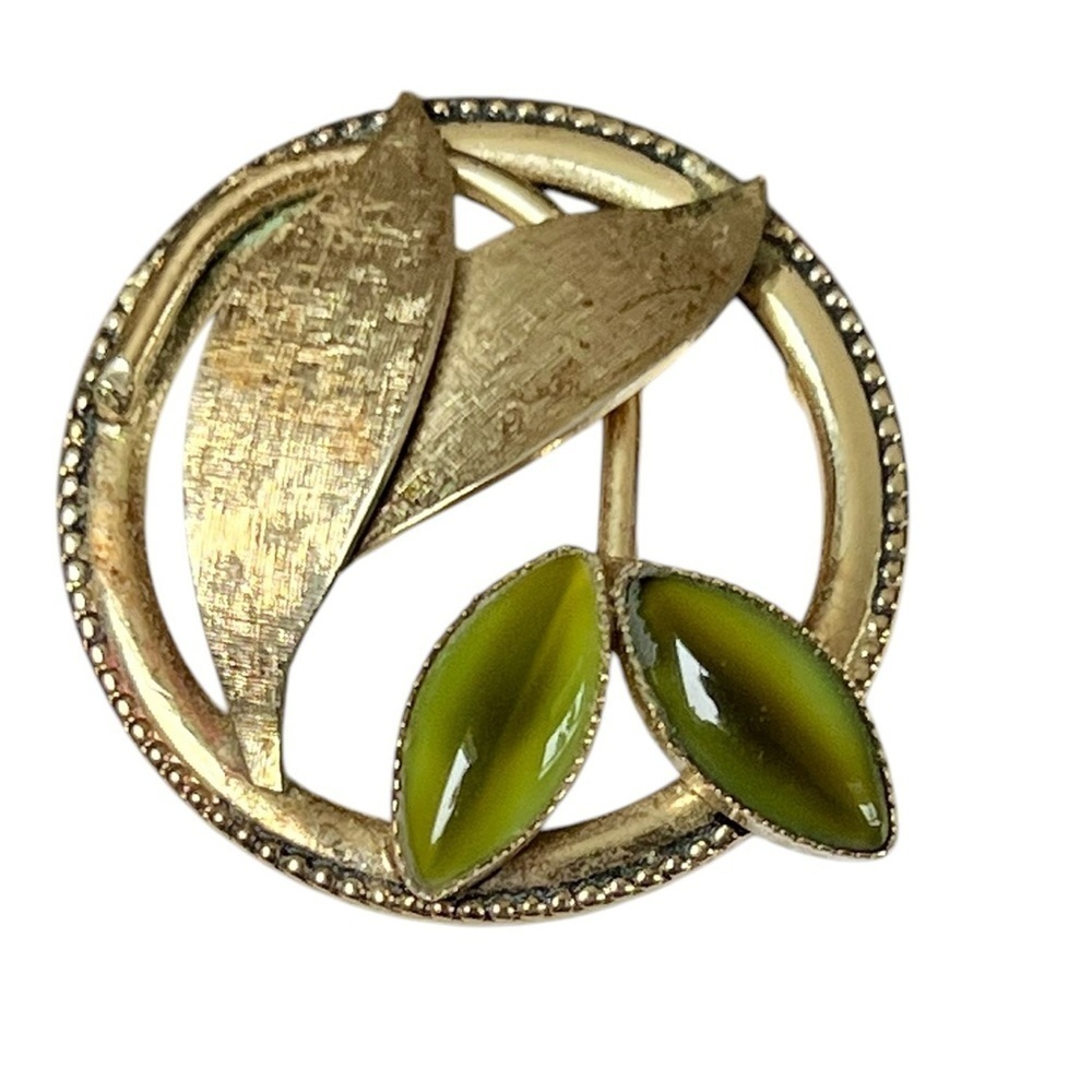 Vintage Whiting & Davis Art Nouveau Brooch Lapel Pin Elegant Retro